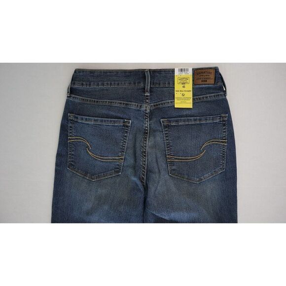 Signature by Levi Strauss Women's Sz 4 Gold Label Mid-Rise Straight Denim Jeans - Picture 4 of 6